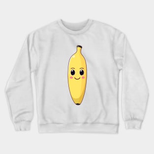 Cute Kawaii Banana, Cartoon Fruit. Crewneck Sweatshirt